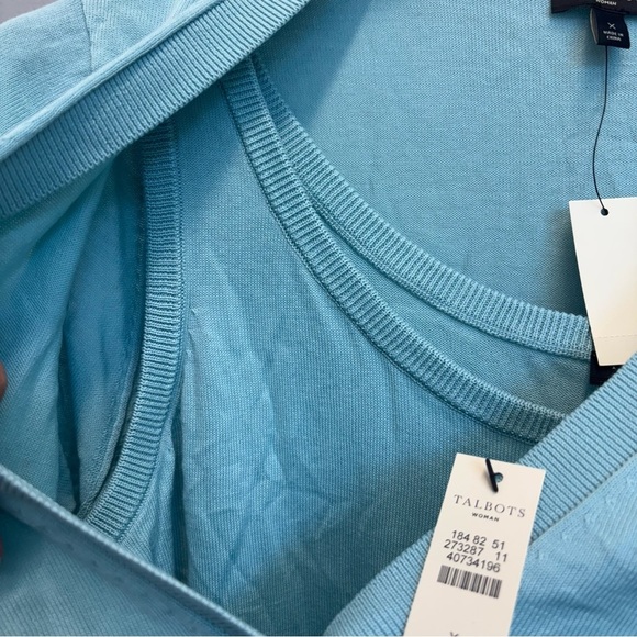 NWT Talbots Cardigan Tank Sweater Set Short Sleeve size X - Picture 7 of 14